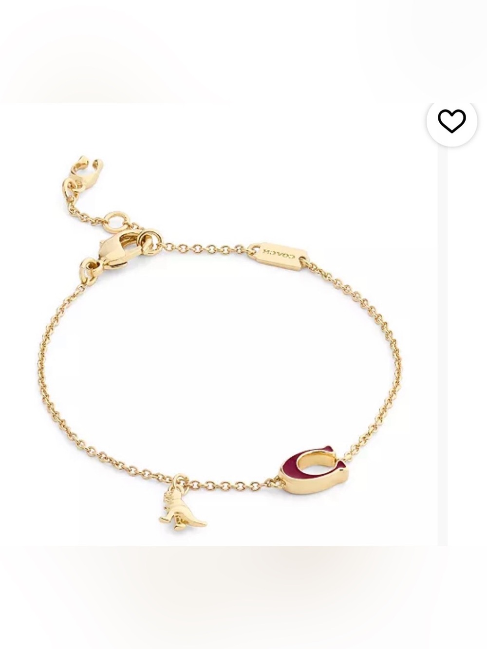 COACH
Faux Stone Signature C Rexy Strand Bracelet. New